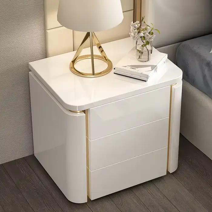 Tables de chevet de luxe tendance, classiques européennes, modernes et haut de gamme, simples et élégantes, Meble Do Pokoju, meubles de chambre à coucher
