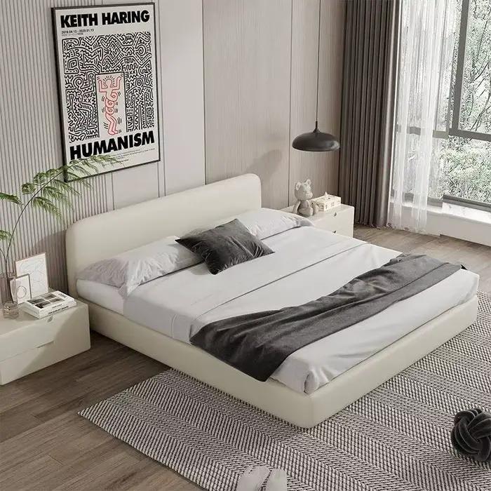 Lit de style moderne en bois massif pour adultes