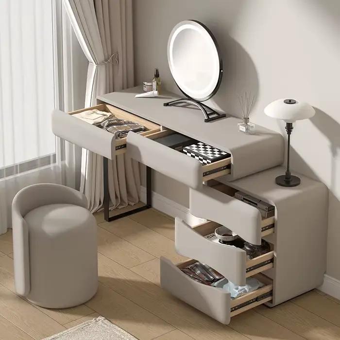 Esthétique luxe Coiffeuse rangement Design moderne Simple vanité Table à la mode tiroir