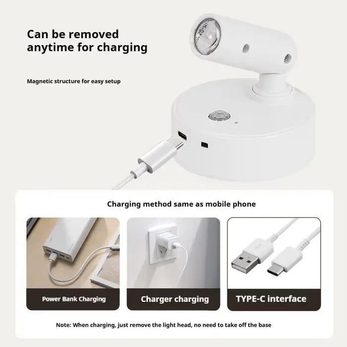 Lampe murale LED de chevet tactile sans fil pour intérieur