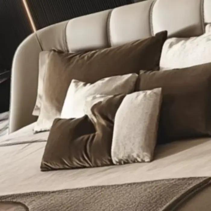 Cadre de lit Queen tendance avec tête de lit rembourrée douce pour une expérience de sommeil améliorée