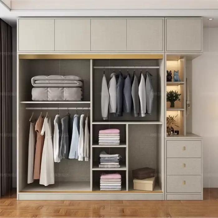 Armoire moderne de luxe en bois massif blanc