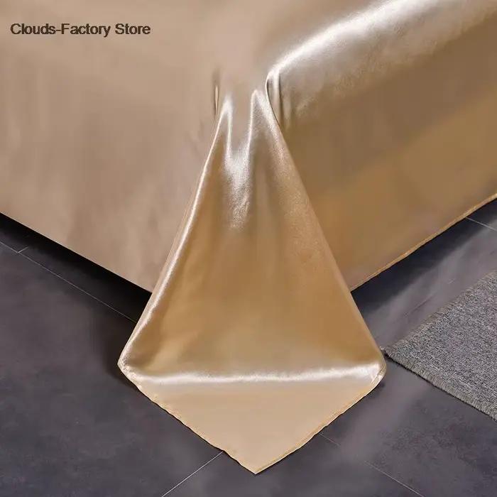 Drap de lit soyeux glacé double face