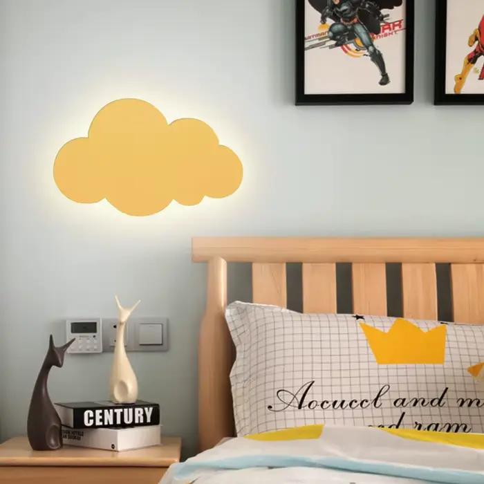 LED nuage applique murale pour chambre enfants pépinière enfants applique murale lampe latérale art déco appliques mur côté lampe luminaires