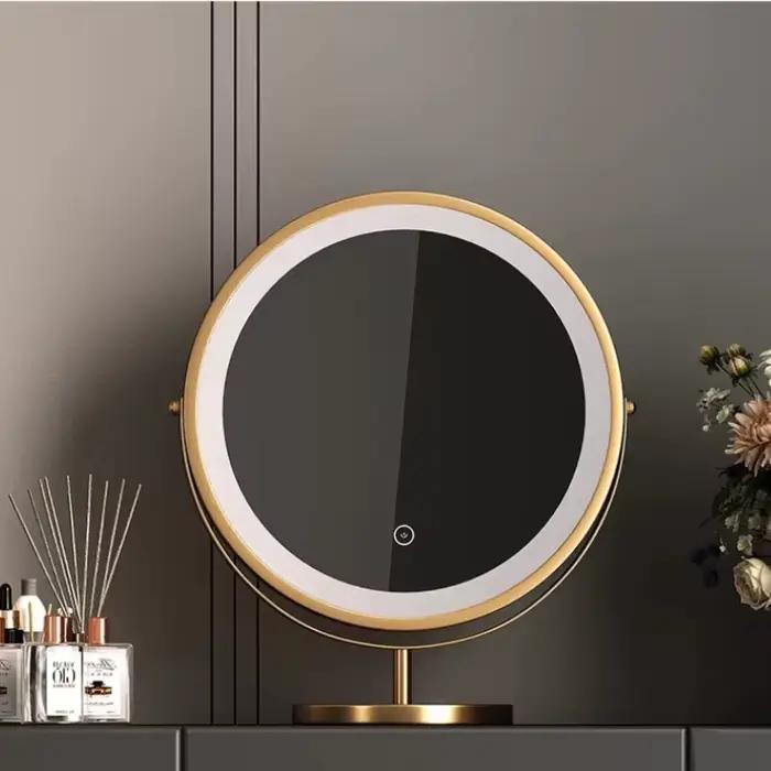 Coiffeuse moderne de luxe avec miroir LED intégré