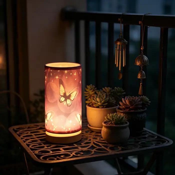 Petite lampe de Table chevet chaud LEDins papillon veilleuse créative