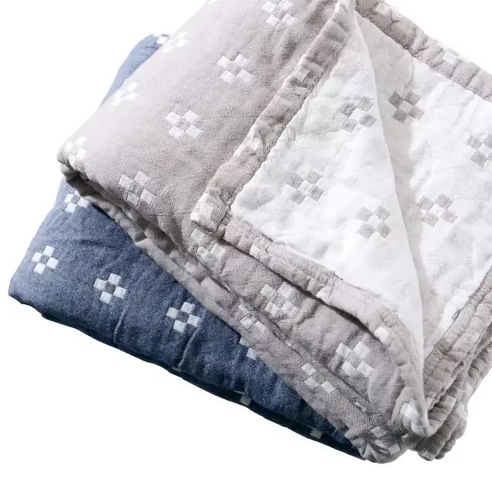 Couverture décontractée japonaise en coton pour lits