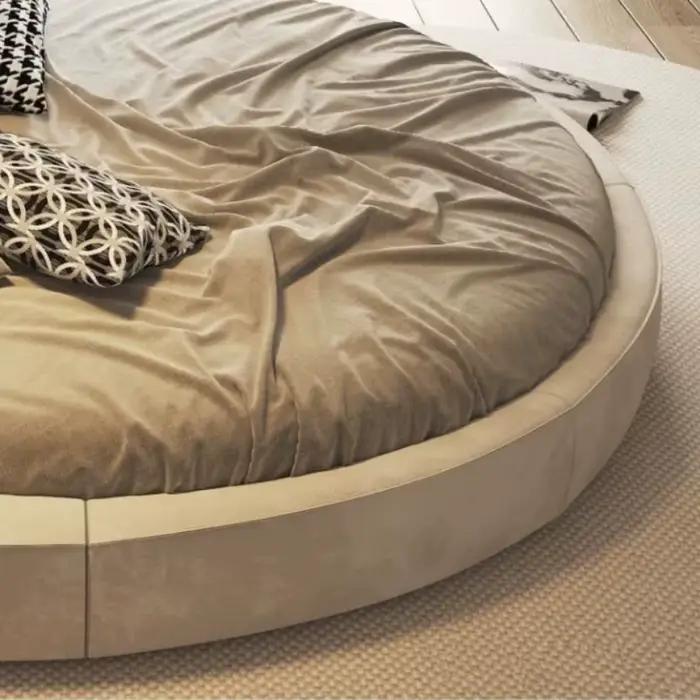 Lit complet minimaliste de luxe moderne en bois avec rangement