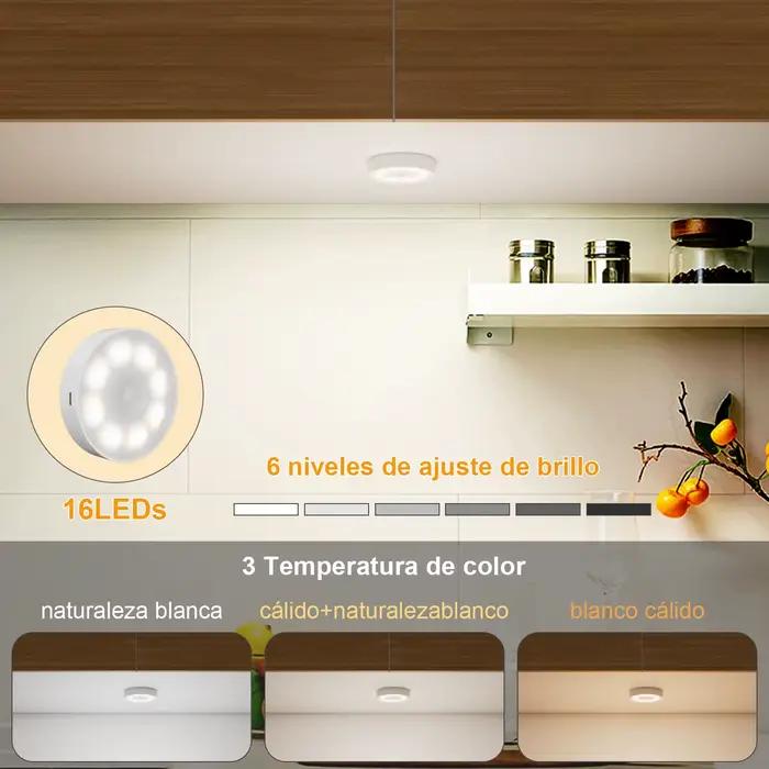 Lampe LED rechargeable par USB avec détecteur de mouvement, magnétique, sans fil, lumière blanche chaude sans scintillement pour placard, lit, armoire