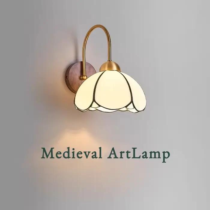 Abat-jour en verre créatif applique pour chambre chevet salon mur LED lumière hôtel intérieur décor à la maison Luminaire d'éclairage