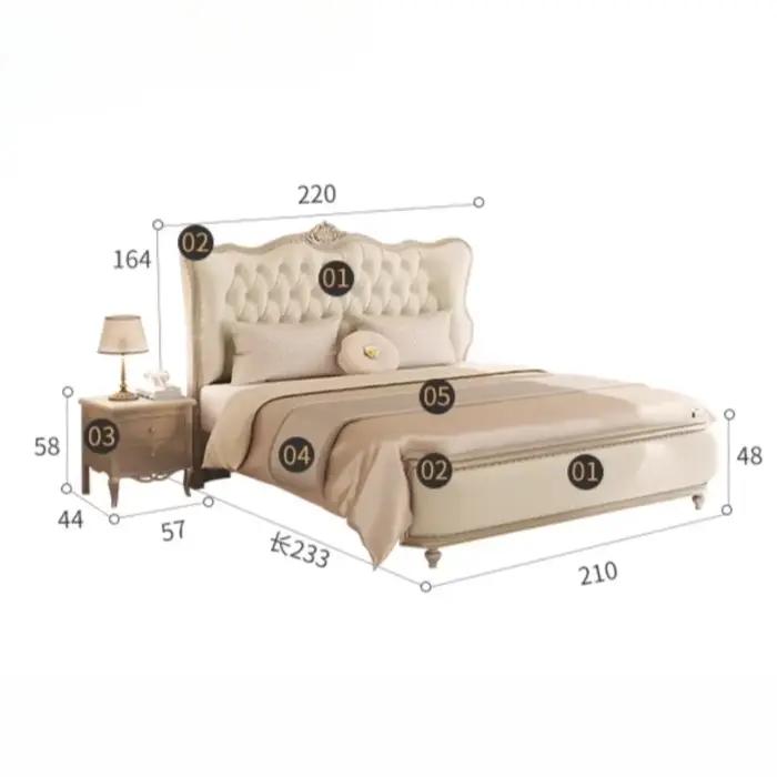 Cadre de tête de lit de rangement King