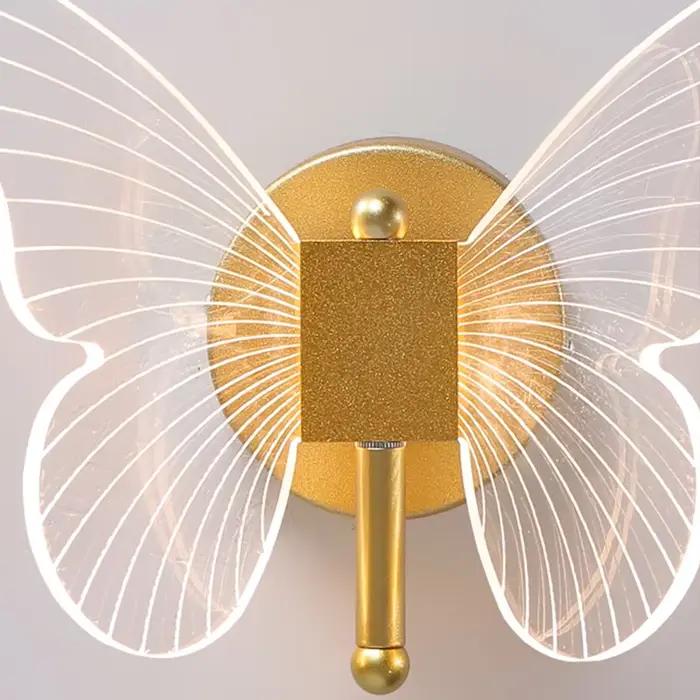 Papillon mur LED lampe éclairage intérieur maison chambre Table de chevet salon décoration nordique intérieur applique murale appliques