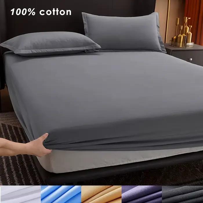 Drap-housse en coton avec bandes élastiques