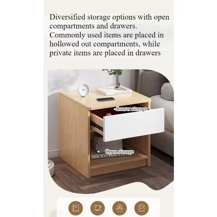 Table de chevet moderne et simple pour chambre à coucher