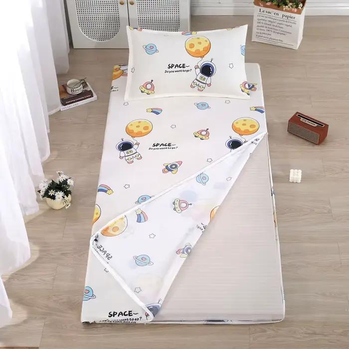 Couvre-lit simple imprimé 120x200cm, drap de lit 1 pièce pour lit simple, Textile de maison, draps plats modernes 100% Polyester, linge de lit