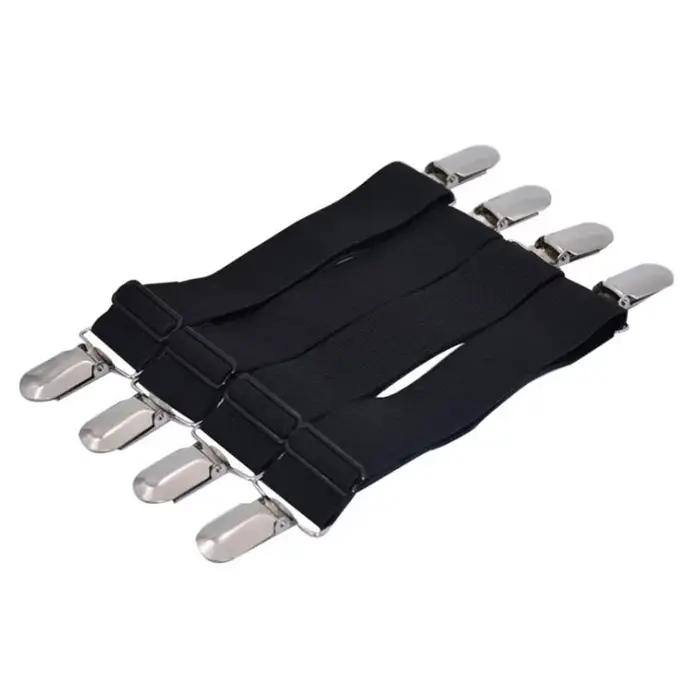 Bande de fixation élastique pour drap de lit 4 pièces/ensemble pinces