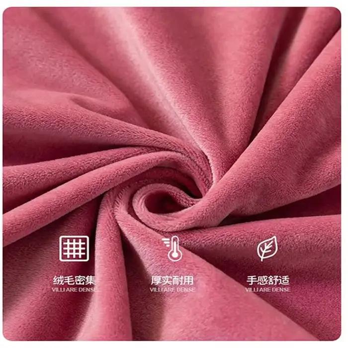 Drap-housse en velours doux avec bandes élastiques