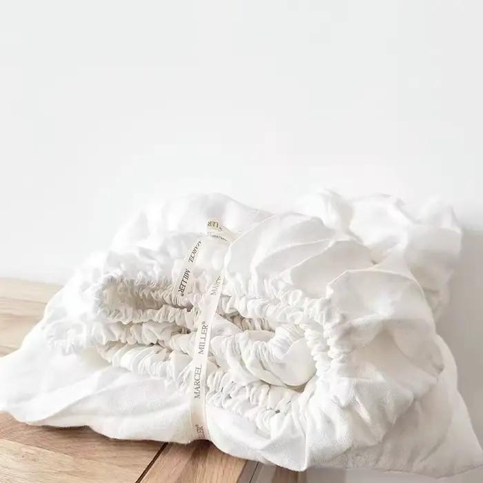 Drap-housse 100% lin avec bande élastique