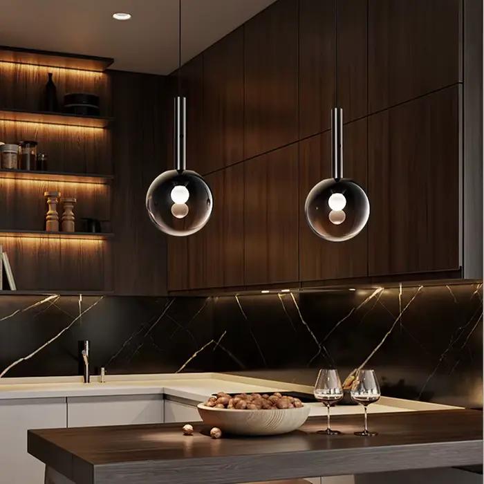 Italie chambre chevet lustre lumière luxe haut de gamme relevable Style italien Simple balayage à la main gradation barre suspension ligne lampe