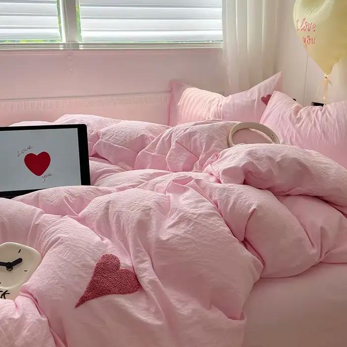 Parure de lit style coréen pour adultes et enfants