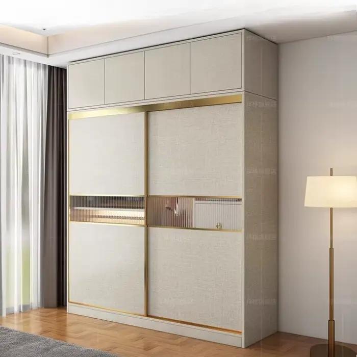 Armoire moderne de luxe en bois massif blanc