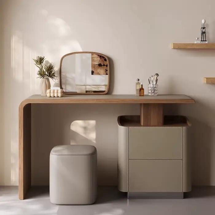 Coiffeuse en bois moderne Design femmes vanité chambre coiffeuses bureaux d'ordinateur Muebles Para Maquillaje meubles de maison
