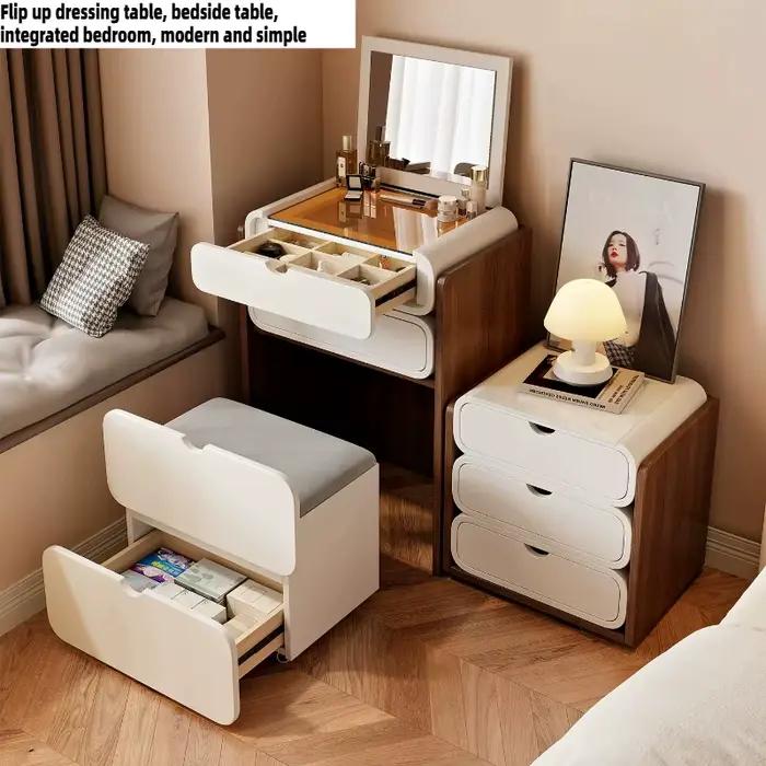 Coiffeuse de luxe avec miroir relevable 60 cm