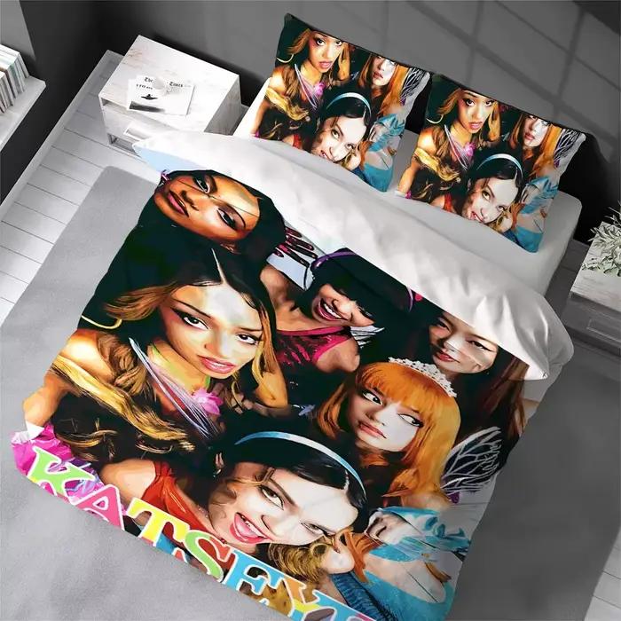 Kpop K-Katseye – ensemble de literie doux pour la peau