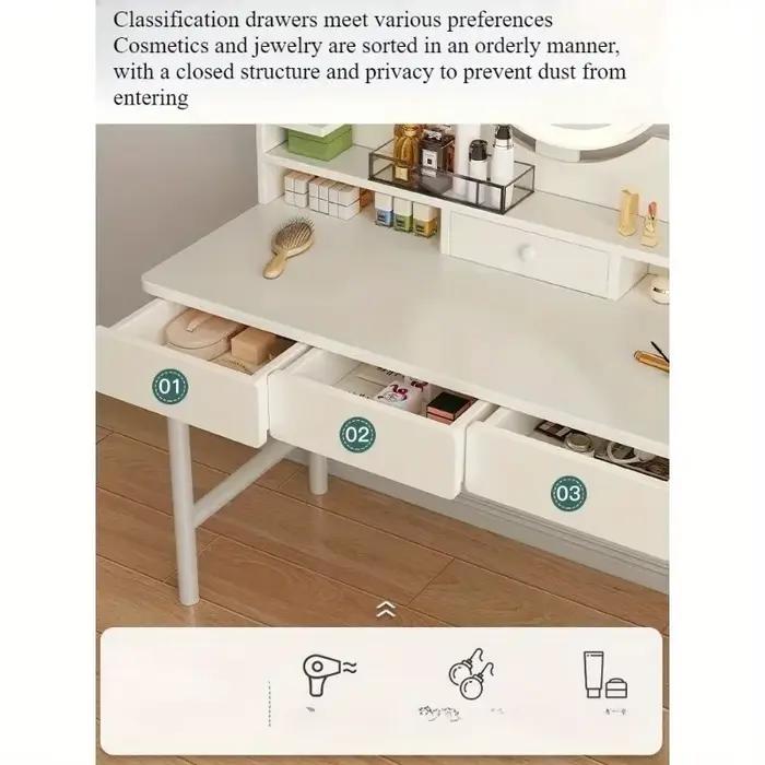 Commode chambre simple moderne petit appartement table de maquillage