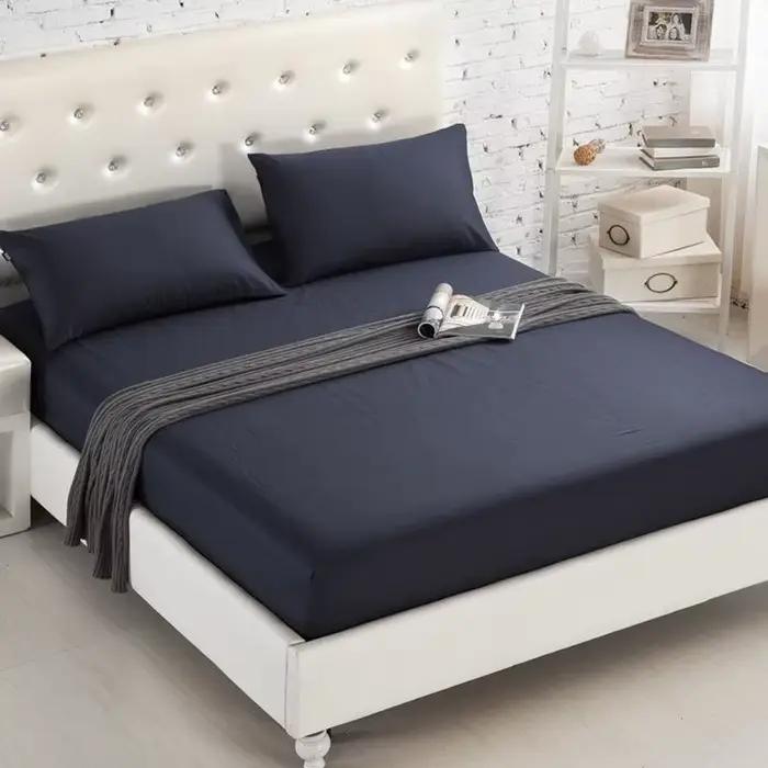 Drap-housse de couleur unie avec bande élastique
