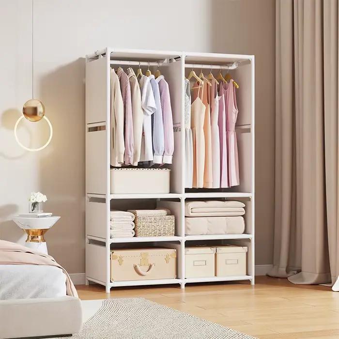 Nouvelle armoire de chambre à coucher, montage simple, économique, robuste, durable, idéale pour appartement ou maison de location, armoire suspendue