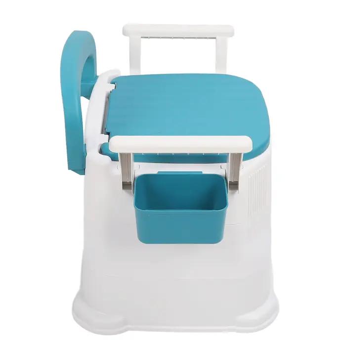 Commode rembourrée souple coordonnante pour adultes, chaise de toilette, grande capacité de charge, sac poubelle