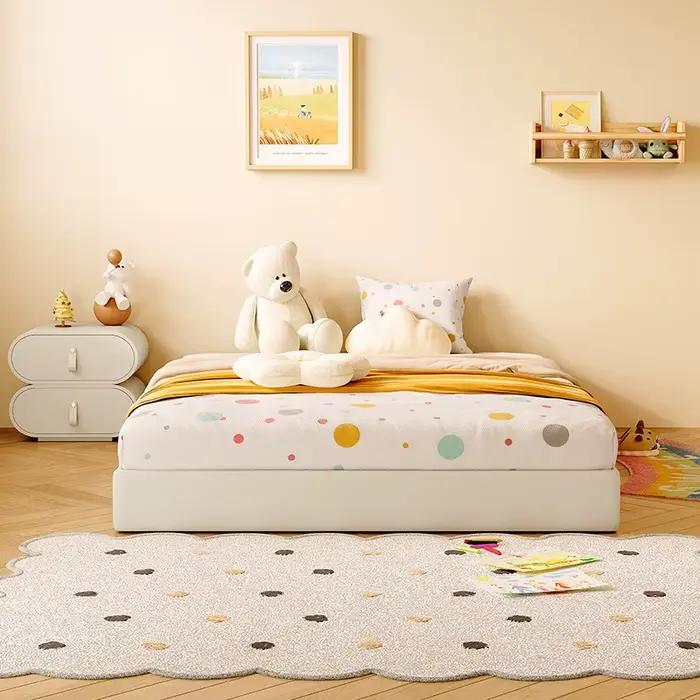 Lit d'hiver ours Montessori crème vent pour enfants