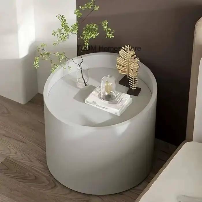 Tables de Chevet Rondes Design Minimalistes avec Rangement