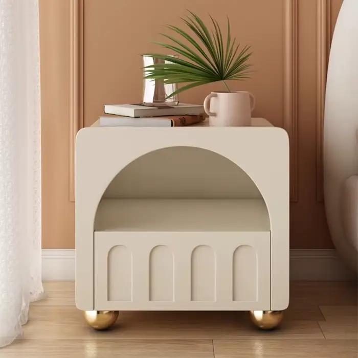Avec rangement tables de chevet blanches Design minimaliste français