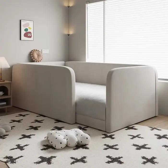Lits pour adolescentes et enfants, cadres minimalistes, lit moderne de luxe, esthétique, rembourrage, meubles pour la maison