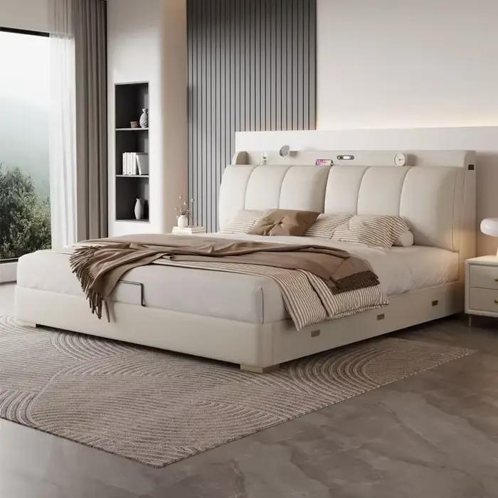 Lit de rangement moderne en Corium pour chambre à coucher