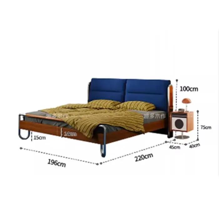 Lit tendance 150x200cm avec cadre en bois
