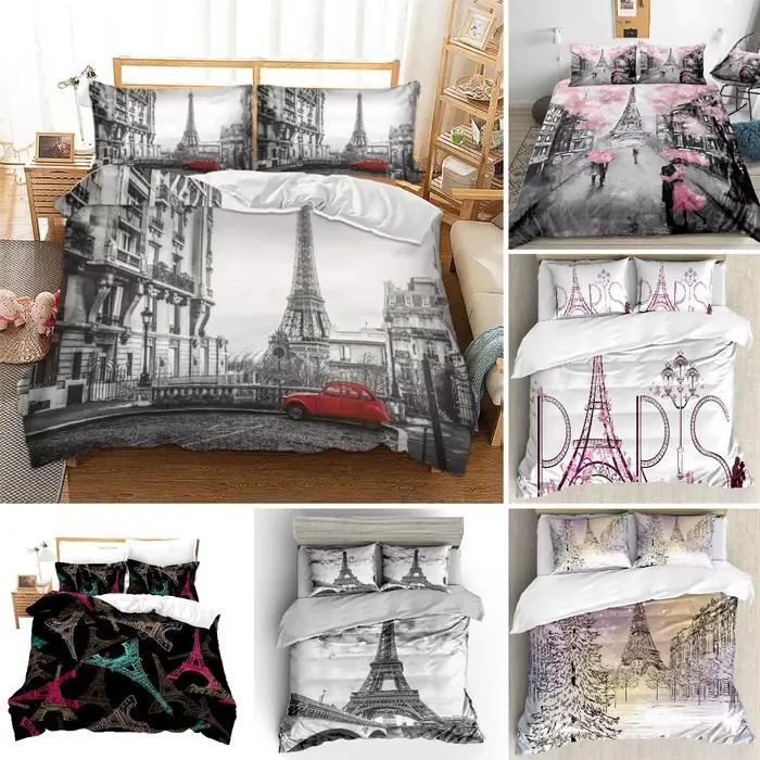 Ensemble de housse de couette tour Eiffel