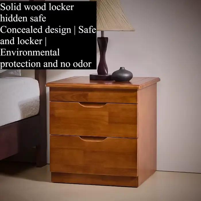 Meuble de chevet unique Dark Grid avec rangements dissimulés