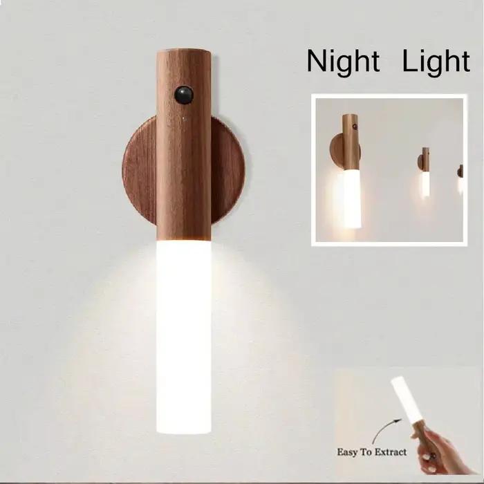 LED USB veilleuse magnétique applique armoires de cuisine placard lumière maison escalier chambre Table déplacer lampe éclairage de chevet