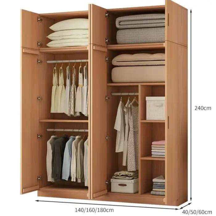 Armoire de rangement artisanale étroite de luxe en bois moderne pour la maison