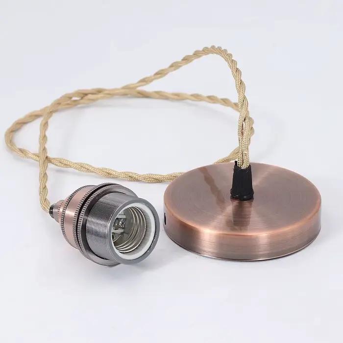 Douille de lampe vintage à vis E27, support d'ampoule Edison 110V 220V, lampe suspendue industrielle pour la décoration intérieure