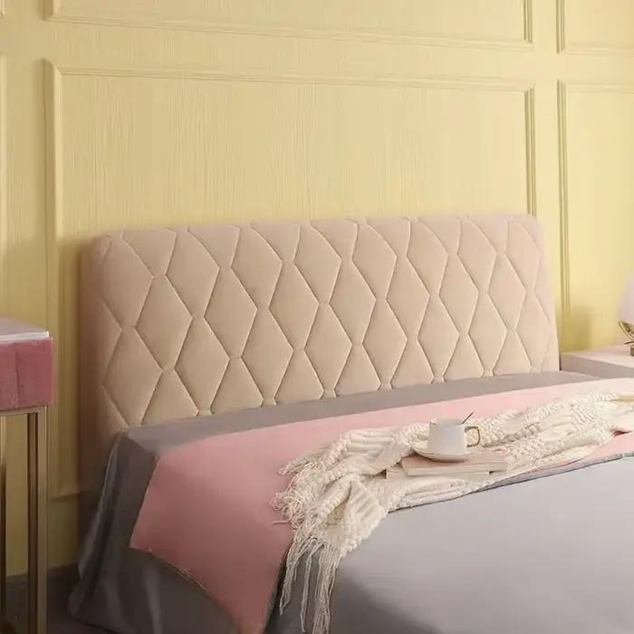 Housse de tête de lit matelassée en peluche épaisse de luxe
