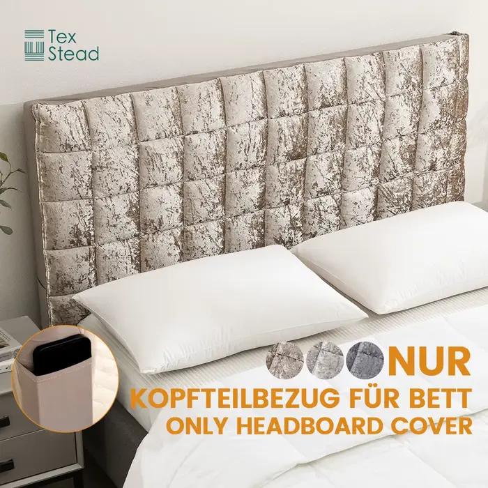 Housse de lit simple ou double matelassée et élastique pour la protection et la décoration de la chambre