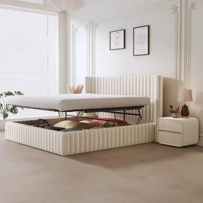 Lit de chambre de fille princesse Simple traduction lit de rangement Double moderne Cama Matrimonio multifonctionnel maison accessoires