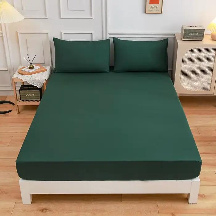 Drap-housse noir pour lit double 90x200 avec bande élastique (taie d'oreiller à commander séparément)