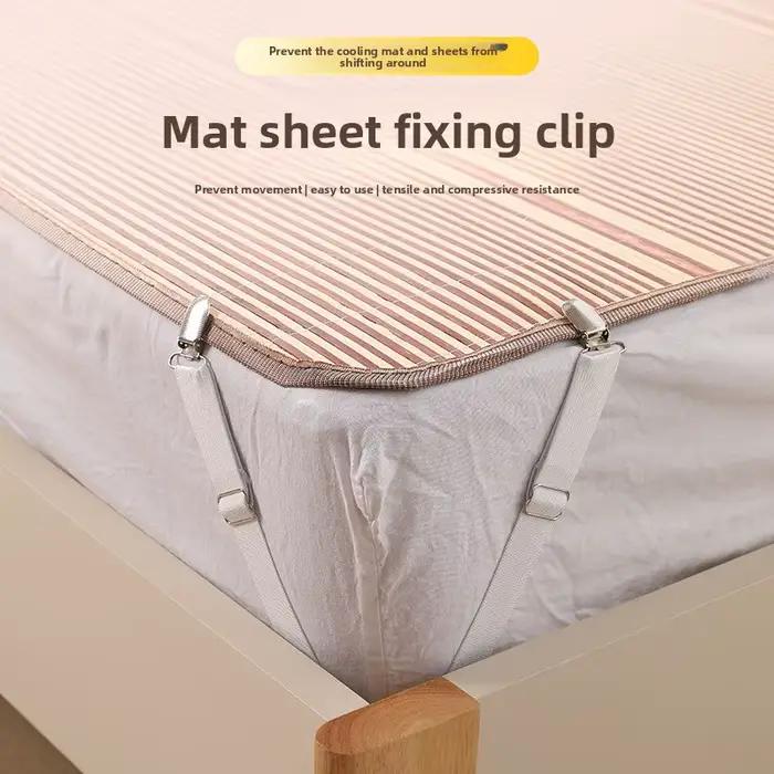 2/4 pièces Fixe-draps et fixe-tapis rafraîchissant dissimulés pour la maison