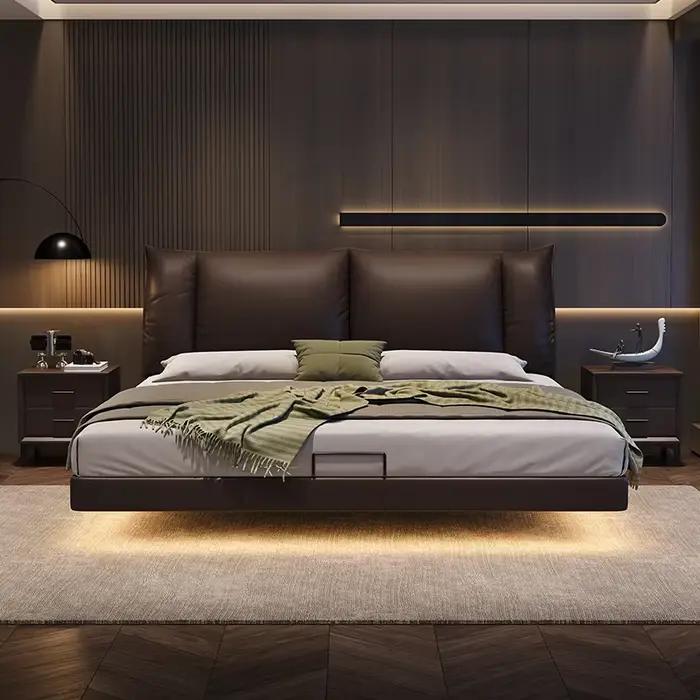 Lit Double en cuir Composite 180x200cm