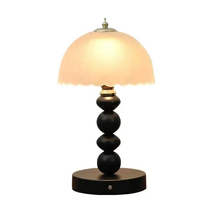 Lampe de Chevet Nordique de Luxe, Lampe de Table Décorative en Forme de Gourde pour Chambre à Coucher, Lampe de Nuit Créative en Verre Rétro, Lampe de Bureau pour Gîte